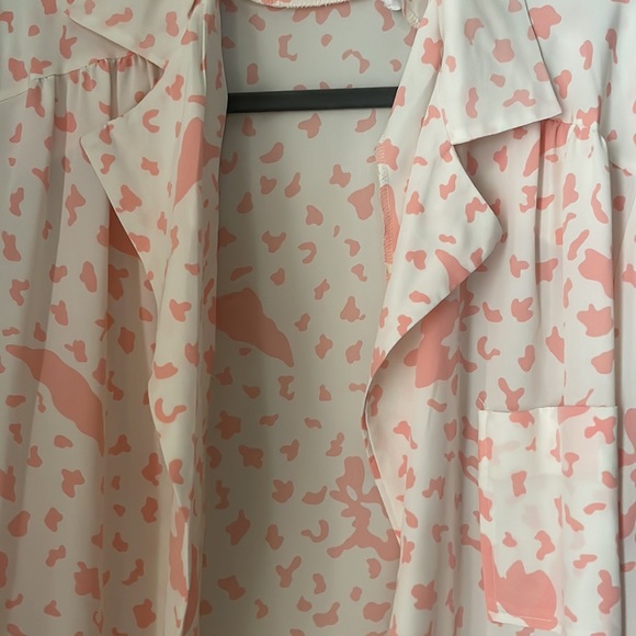 Vintage HHR lightweight print open front blazer with shoulder pads! - Picture 2 of 8